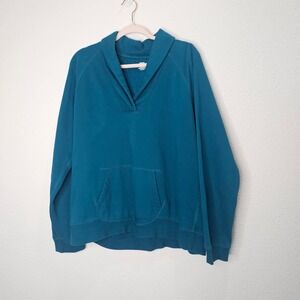 SJB ACTIVE Womens XXL Teal Pullover Sweatshirt Athleisure Loungewear Cozy Winter